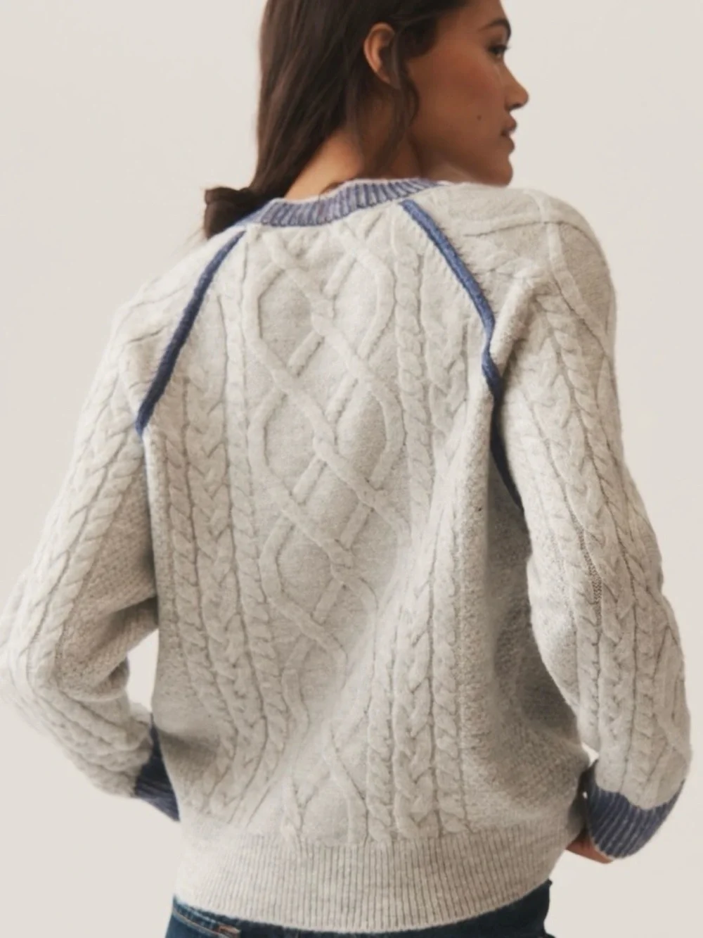 NWT Anthropologie Pilcro Cable-Knit Embroidered Cozy Home Sweater - Picture 3 of 11